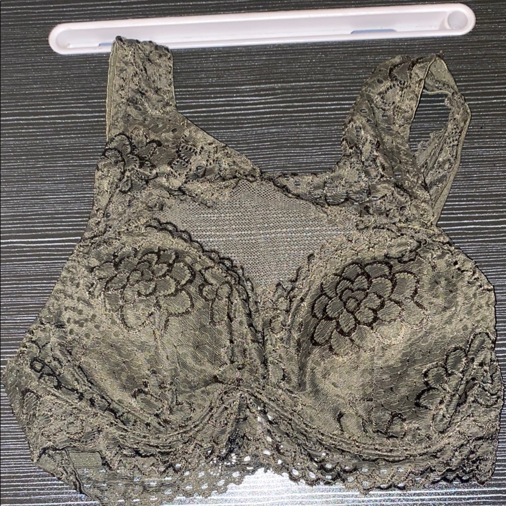 Lace Bralette in Olive Green